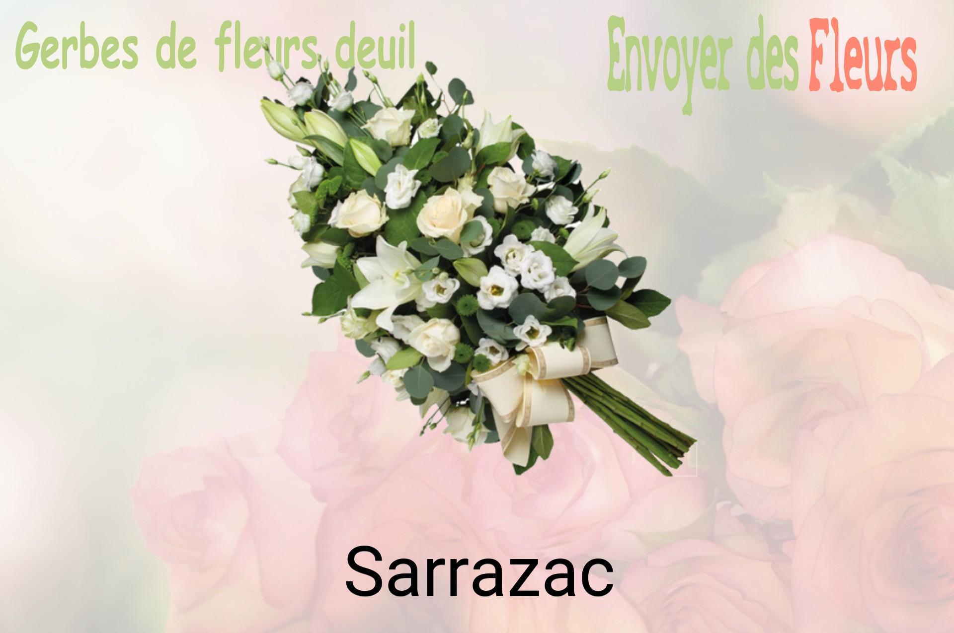 Gerbe de fleurs de deuil livrée à Sarrazac